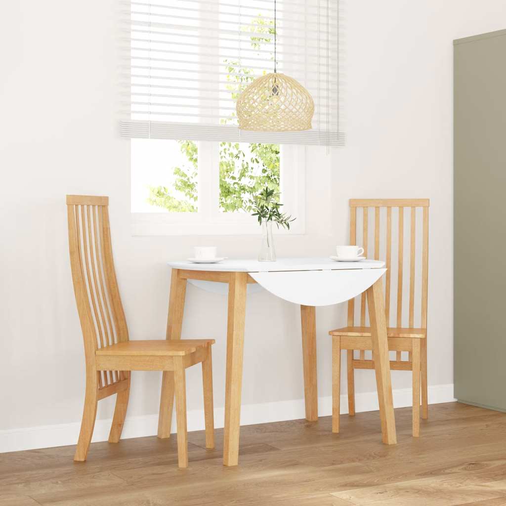 Chaises à manger 2 pcs bois massif caoutchouc - XIOS