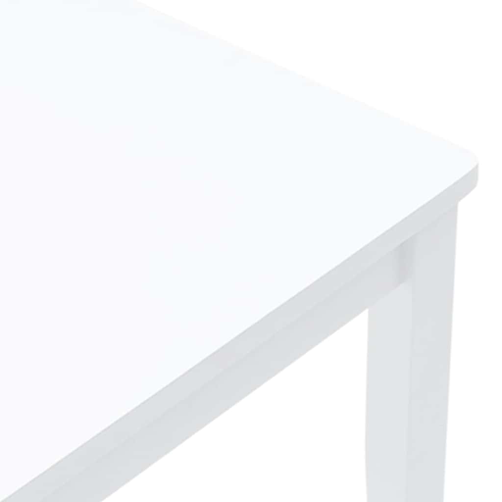 Chaises à manger 2 pcs blanc bois massif caoutchouc - XIOS