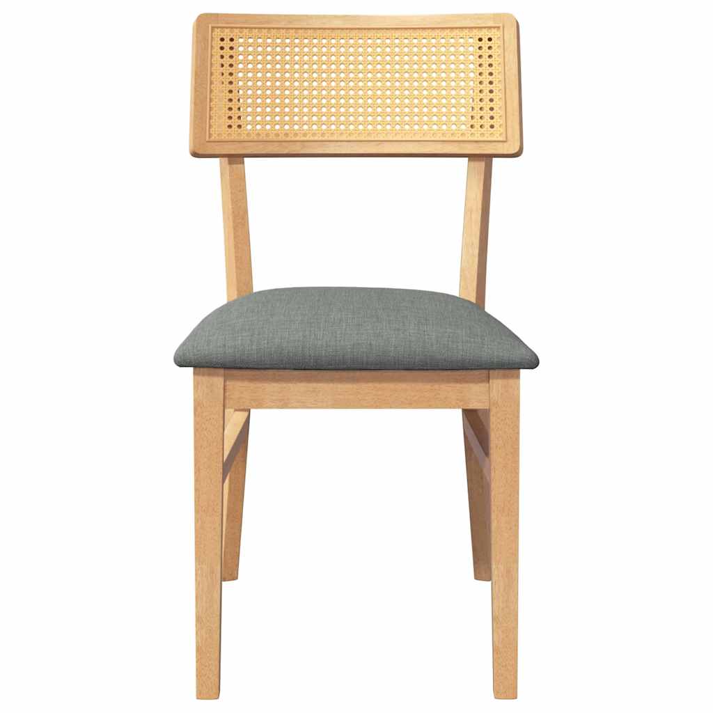 Chaises à manger coussins 2 pcs bois massif caoutchouc - XIOS