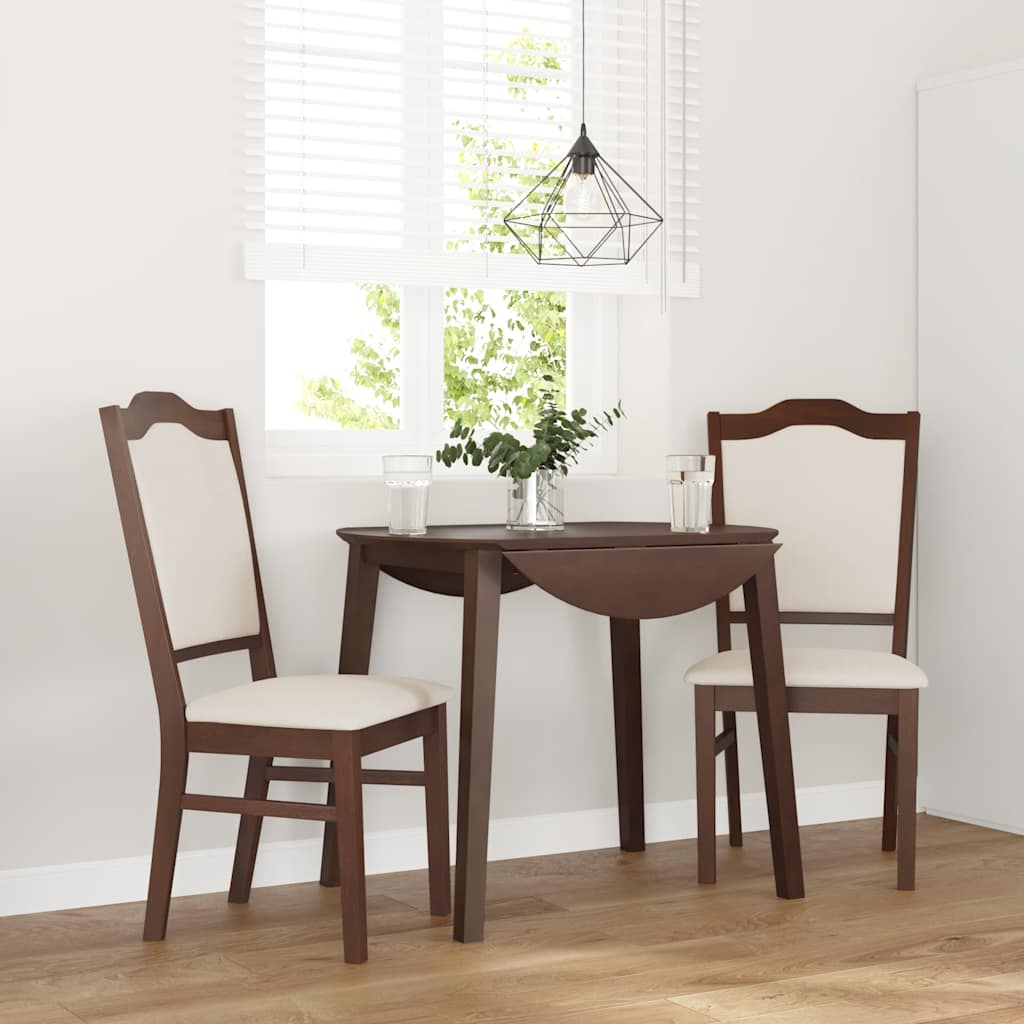 Chaises de salle à manger avec coussins (2 pcs) bois massif marron caoutchouc - XIOS