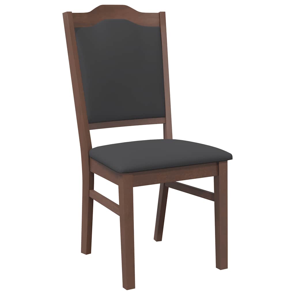 Chaises de salle à manger avec coussins (2 pcs) bois massif marron caoutchouc - XIOS