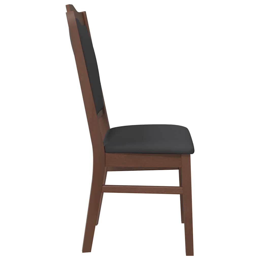 Chaises de salle à manger avec coussins (2 pcs) bois massif marron caoutchouc - XIOS