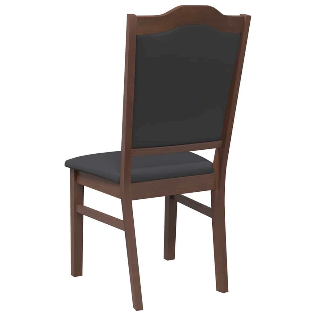 Chaises de salle à manger avec coussins (2 pcs) bois massif marron caoutchouc - XIOS