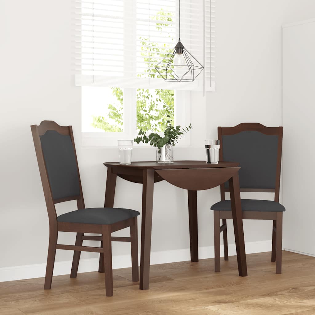 Chaises de salle à manger avec coussins (2 pcs) bois massif marron caoutchouc - XIOS