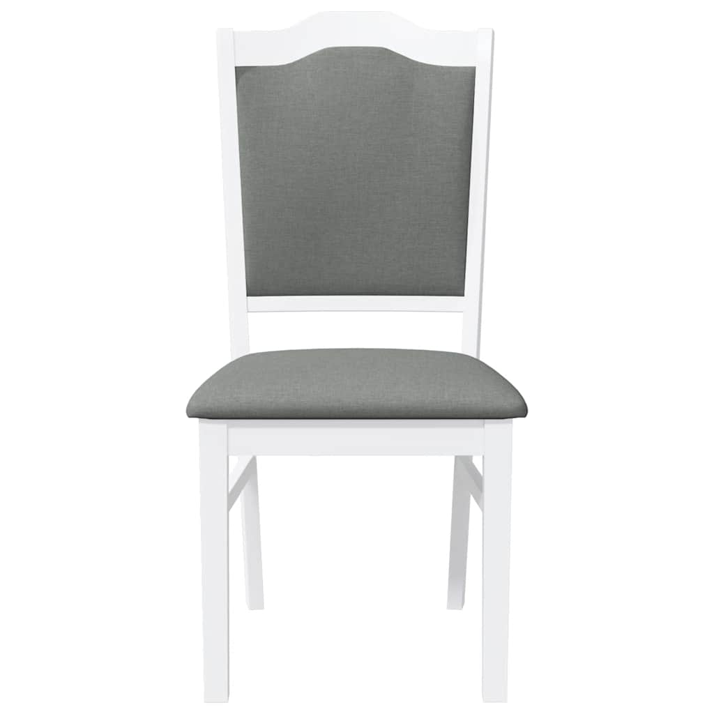 Chaises de salle à manger avec coussins (2 pcs) bois massif blanc caoutchouc - XIOS