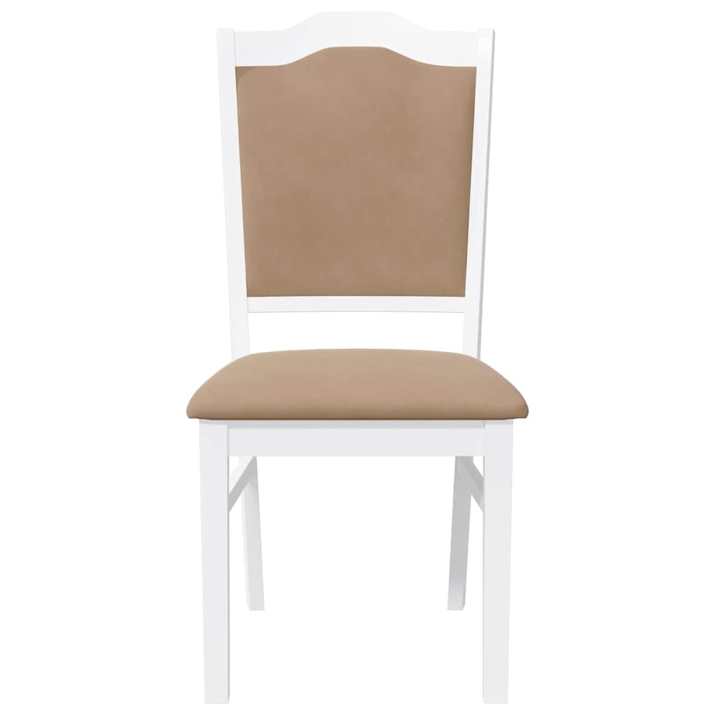 Chaises de salle à manger avec coussins (2 pcs) bois massif blanc caoutchouc - XIOS