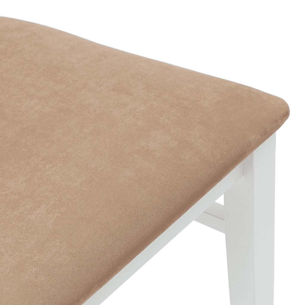 Chaises de salle à manger avec coussins (2 pcs) bois massif blanc caoutchouc - XIOS