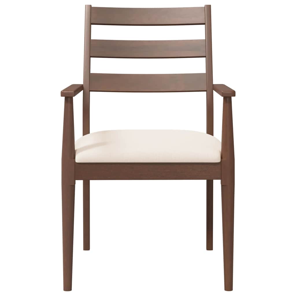 Chaises de salle à manger avec coussins (2 pcs) bois massif marron caoutchouc - XIOS