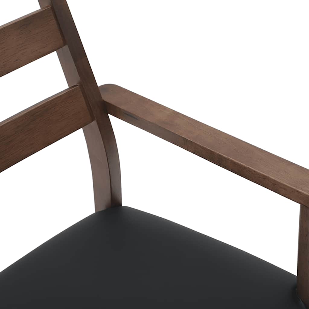 Chaises de salle à manger avec coussins (2 pcs) bois massif marron caoutchouc - XIOS