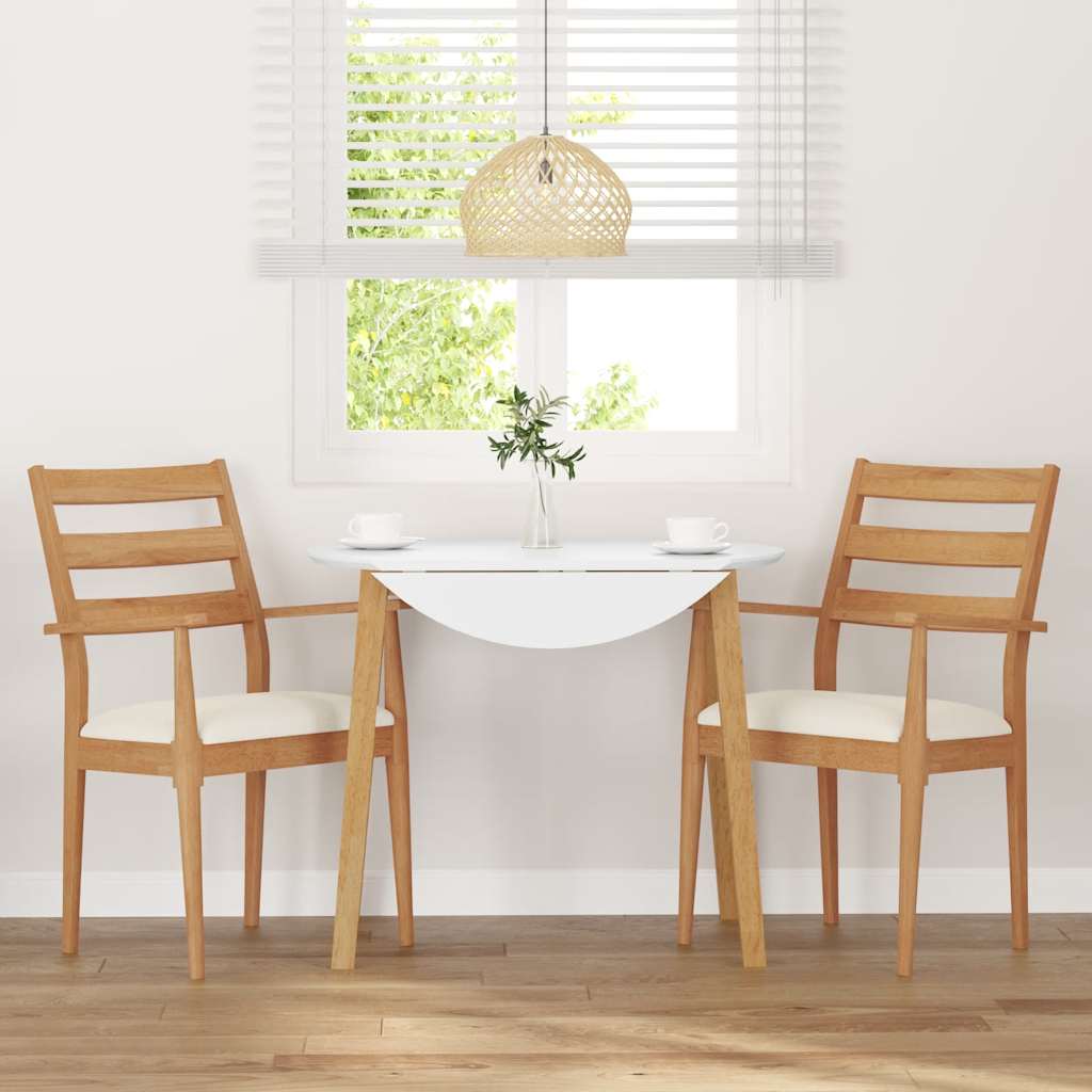 Chaises de salle à manger avec coussins (2 pcs) bois massif caoutchouc - XIOS