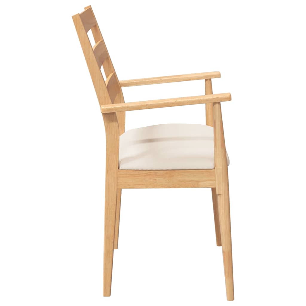 Chaises de salle à manger avec coussins (2 pcs) bois massif caoutchouc - XIOS