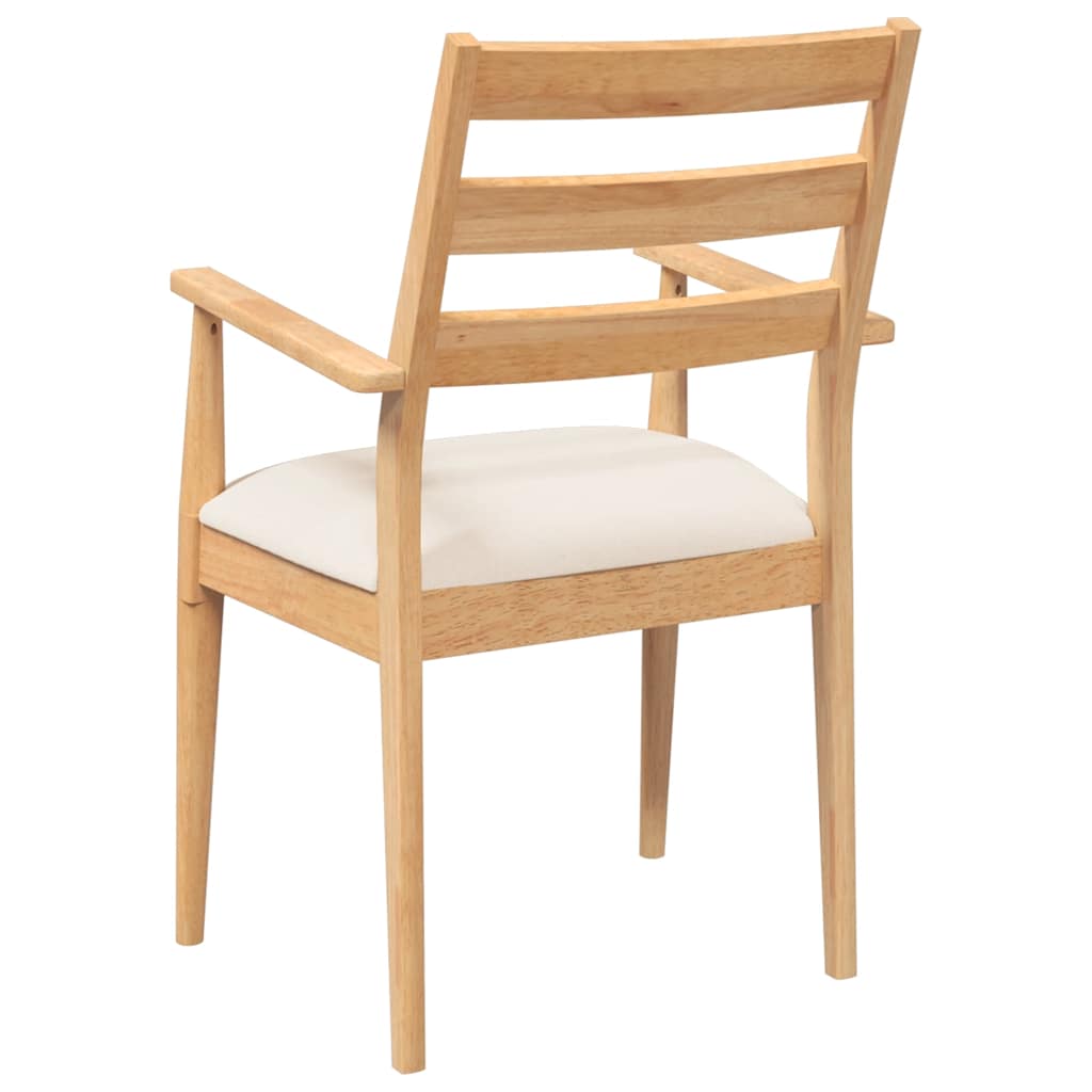 Chaises de salle à manger avec coussins (2 pcs) bois massif caoutchouc - XIOS