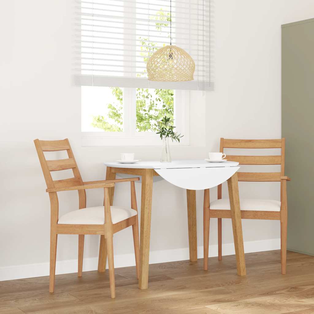 Chaises de salle à manger avec coussins (2 pcs) bois massif caoutchouc - XIOS