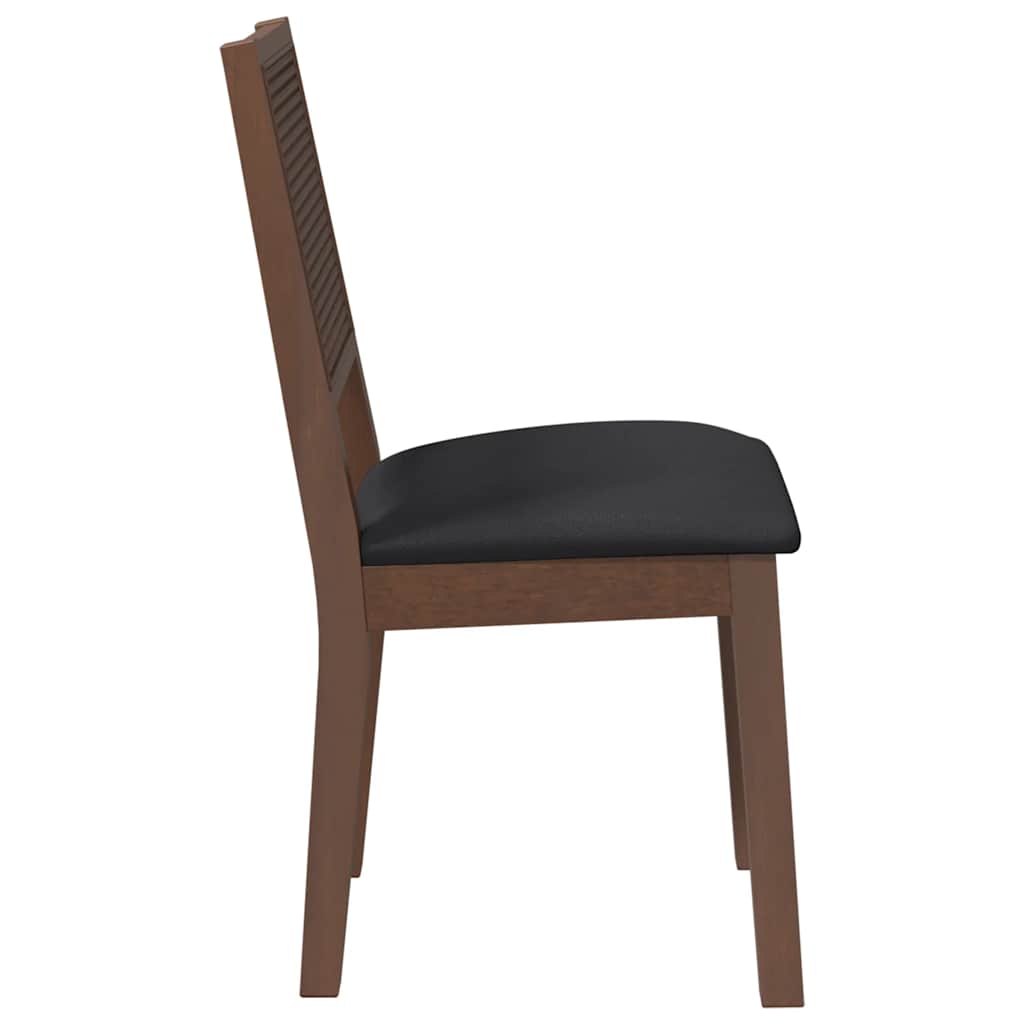 Chaises à manger coussins 2 pcs marron bois massif caoutchouc - XIOS