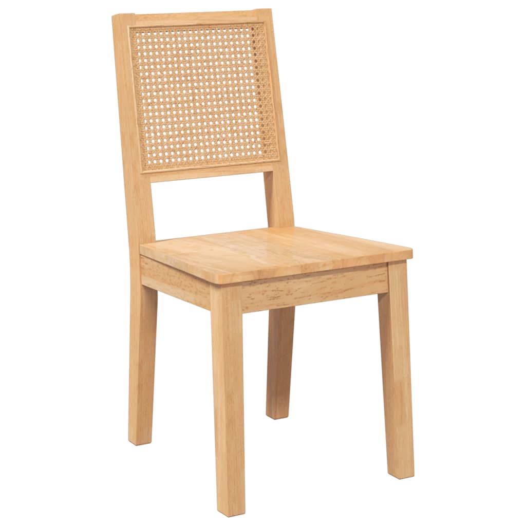 Chaises à manger 2 pcs bois massif caoutchouc - XIOS