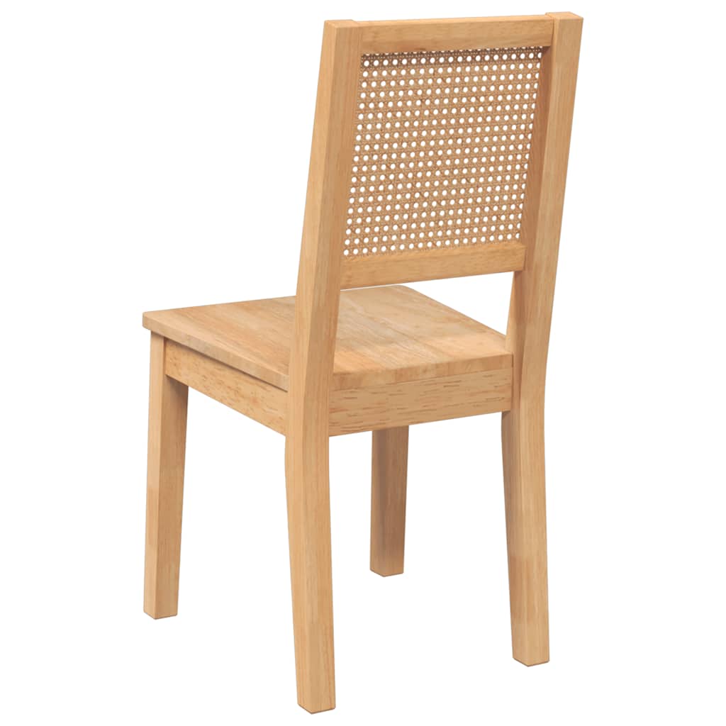 Chaises à manger 2 pcs bois massif caoutchouc - XIOS