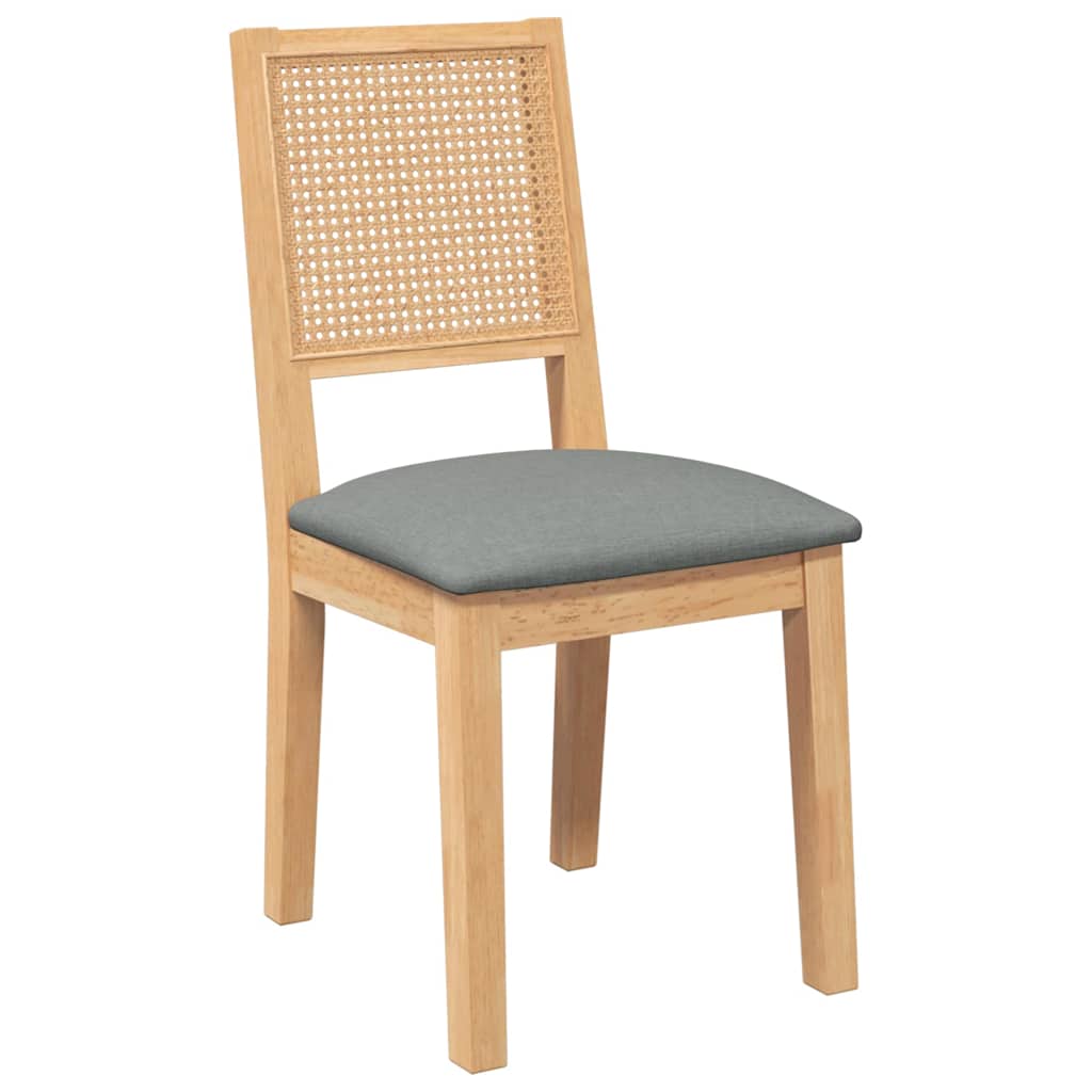 Chaises à manger coussins 2 pcs bois massif caoutchouc - XIOS
