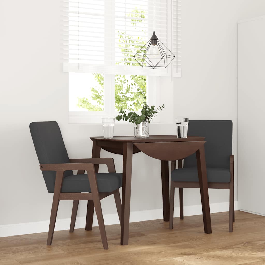 Chaises de salle à manger avec coussins (2 pcs) bois massif marron caoutchouc - XIOS
