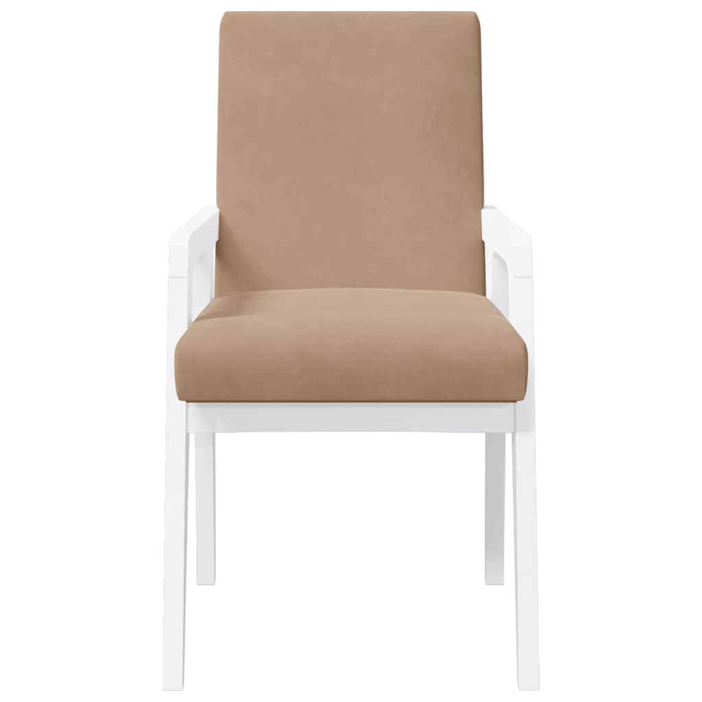 Chaises de salle à manger avec coussins (2 pcs) bois massif blanc caoutchouc - XIOS