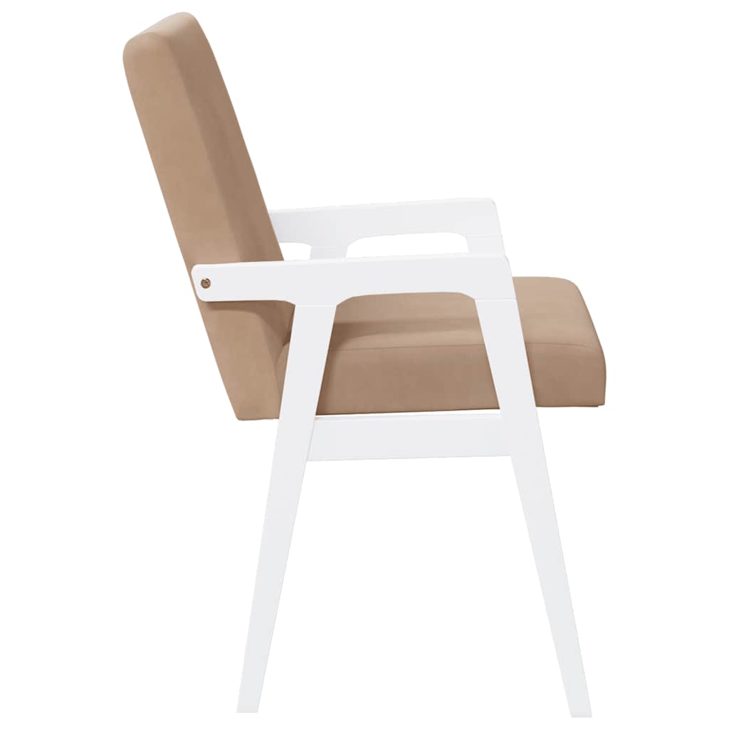 Chaises de salle à manger avec coussins (2 pcs) bois massif blanc caoutchouc - XIOS