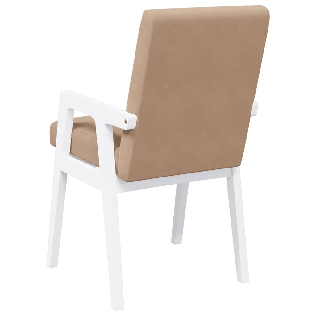 Chaises de salle à manger avec coussins (2 pcs) bois massif blanc caoutchouc - XIOS