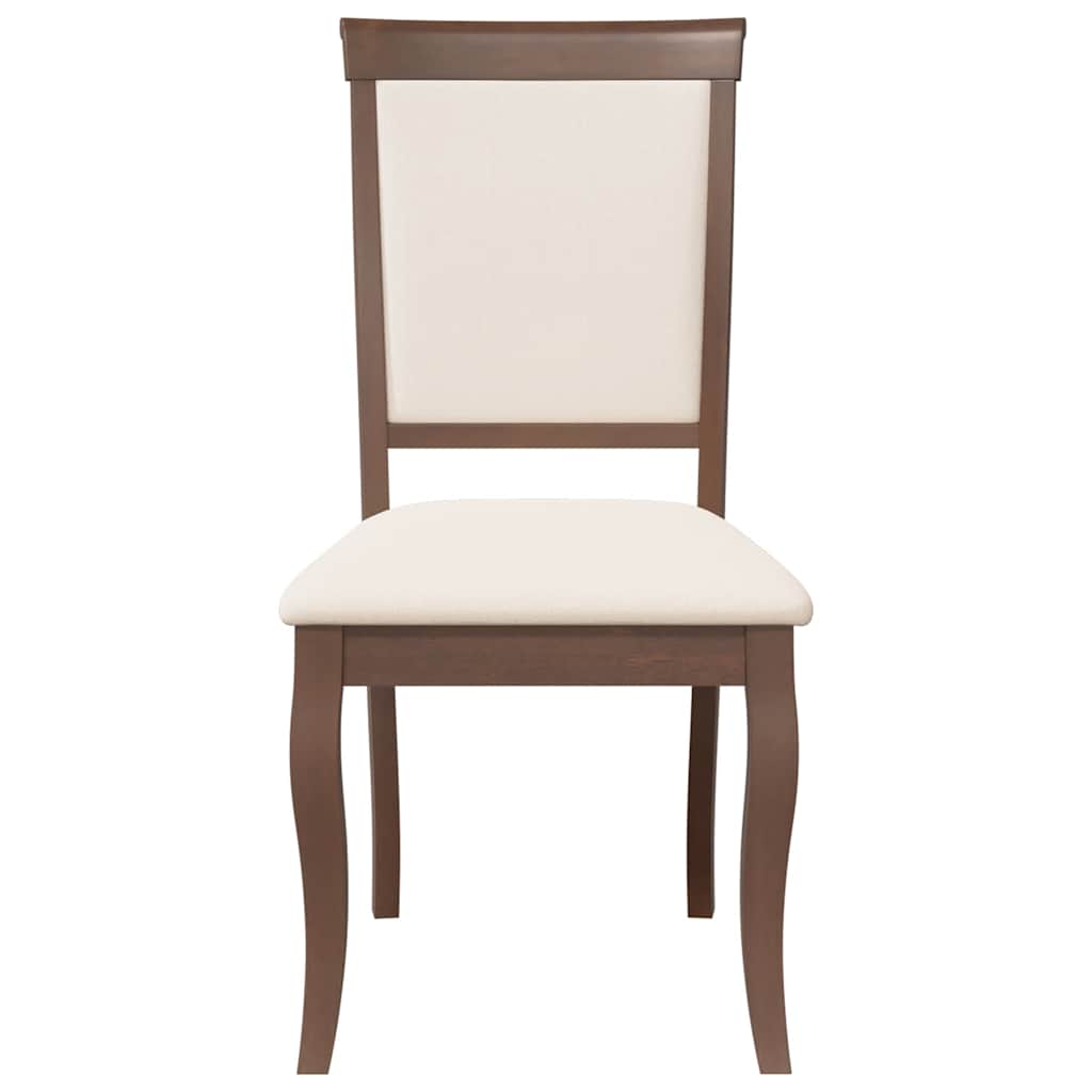 Chaises à manger coussins 2 pcs marron bois massif caoutchouc - XIOS