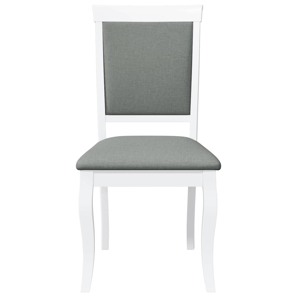 Chaises à manger coussins 2 pcs blanc bois massif caoutchouc - XIOS