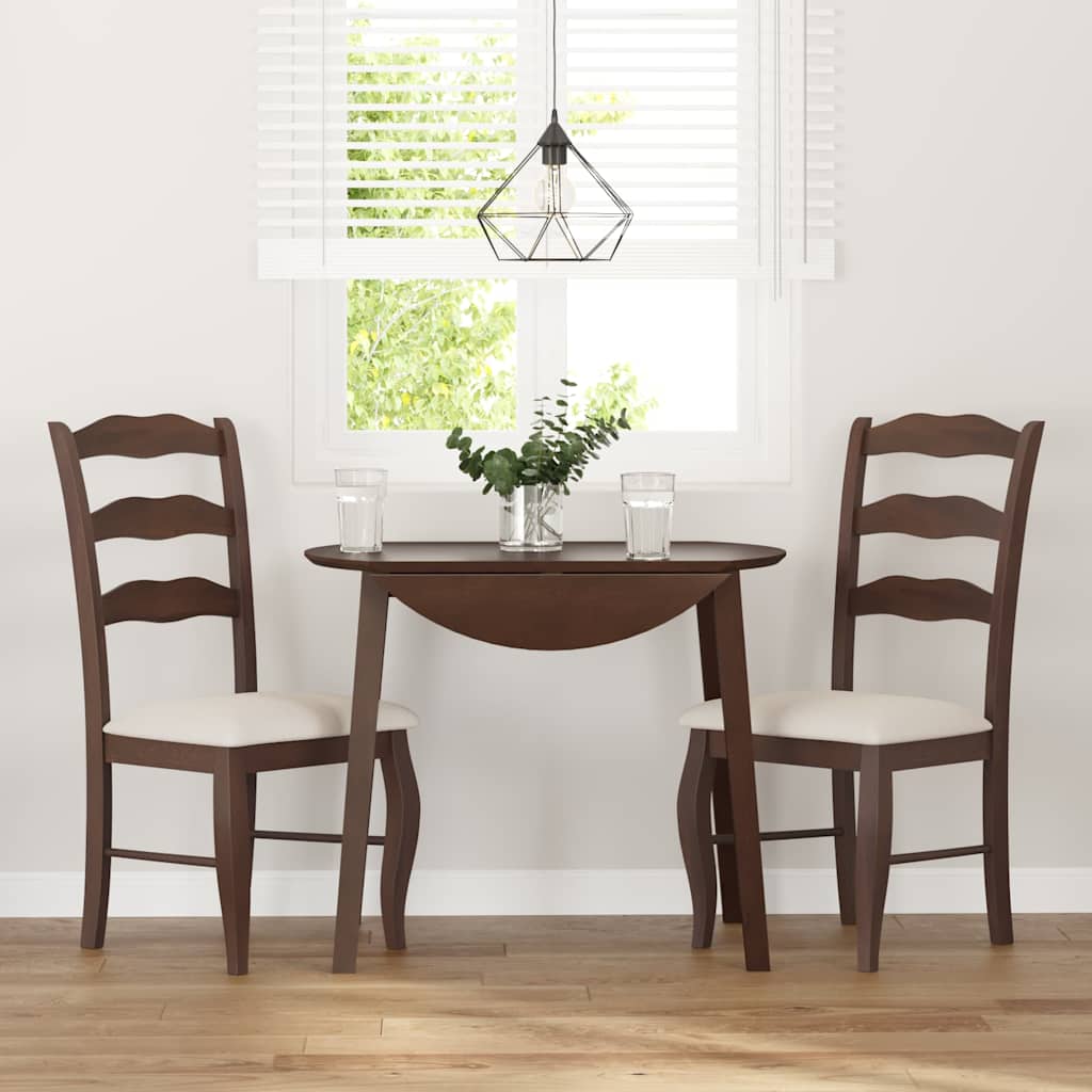 Chaises de salle à manger avec coussins (2 pcs) bois massif marron caoutchouc - XIOS