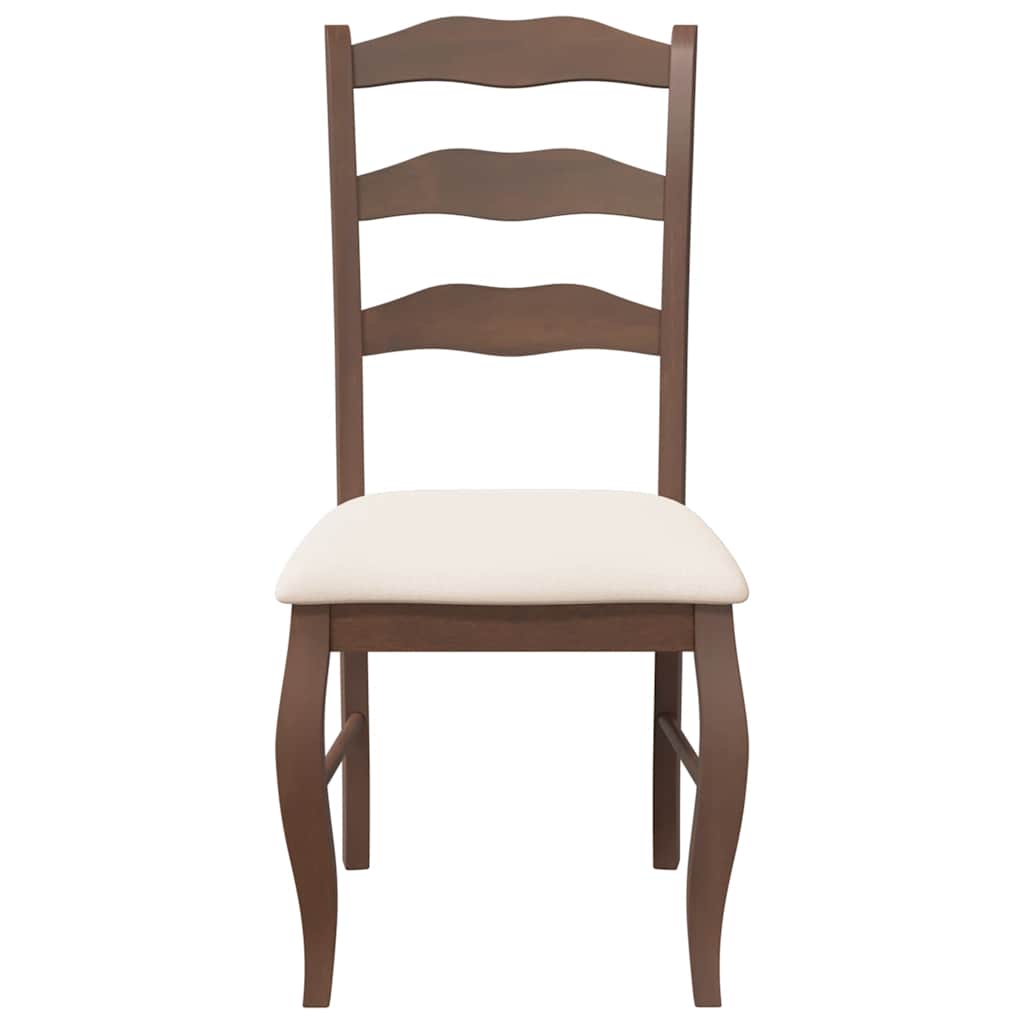 Chaises de salle à manger avec coussins (2 pcs) bois massif marron caoutchouc - XIOS