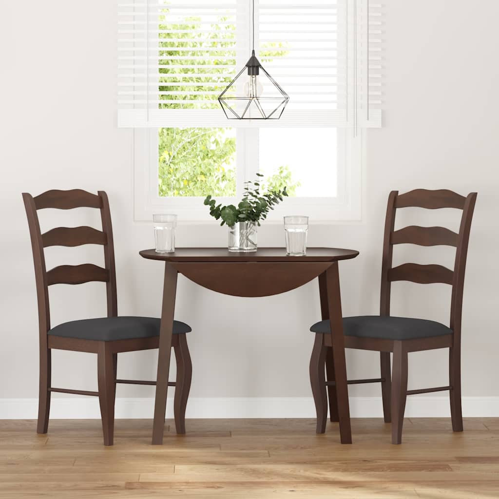 Chaises de salle à manger avec coussins (2 pcs) bois massif marron caoutchouc - XIOS