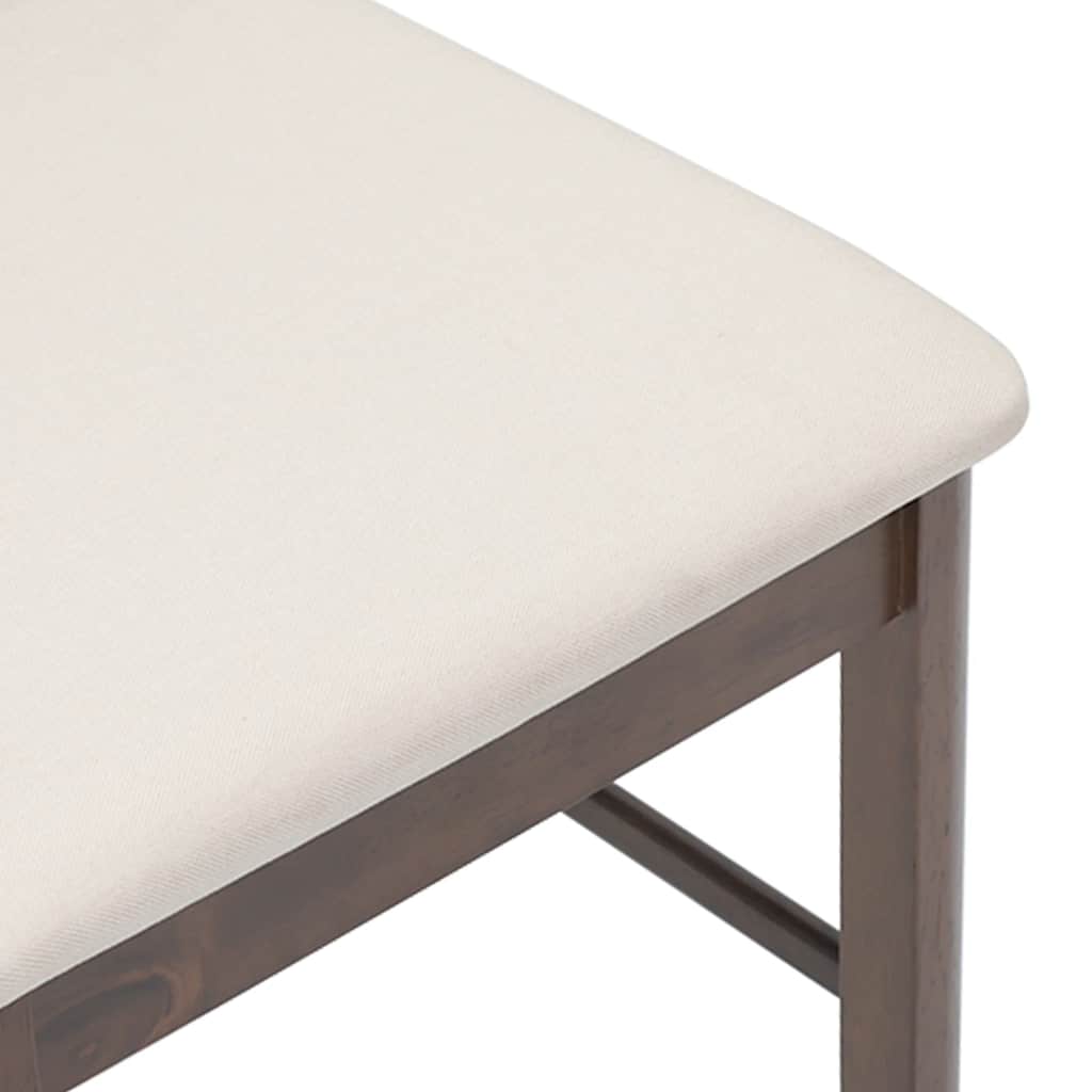 Chaises à manger coussins 2 pcs marron bois massif caoutchouc - XIOS