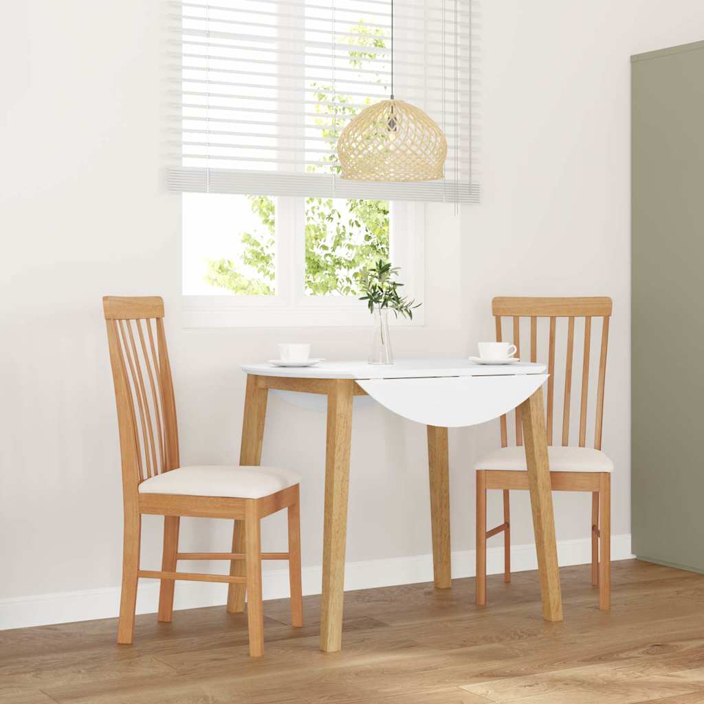 Chaises à manger coussins 2 pcs bois massif caoutchouc - XIOS