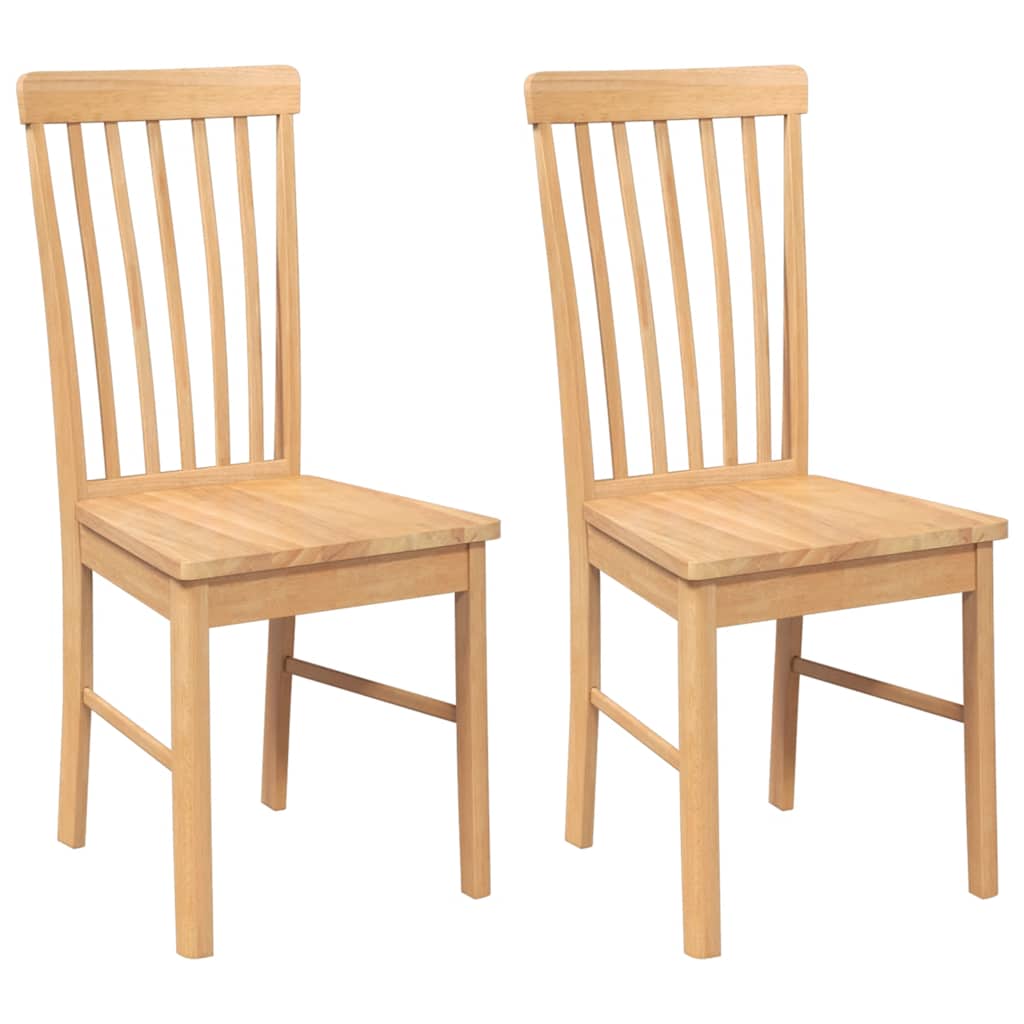 Chaises à manger 2 pcs bois massif caoutchouc - XIOS