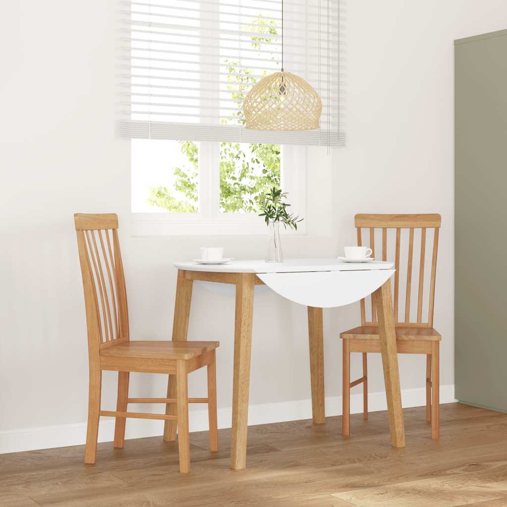 Chaises à manger 2 pcs bois massif caoutchouc - XIOS