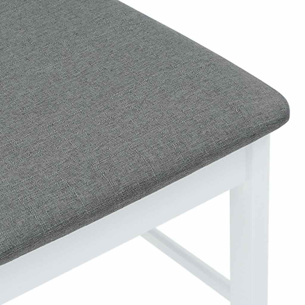 Chaises à manger coussins 2 pcs blanc bois massif caoutchouc - XIOS