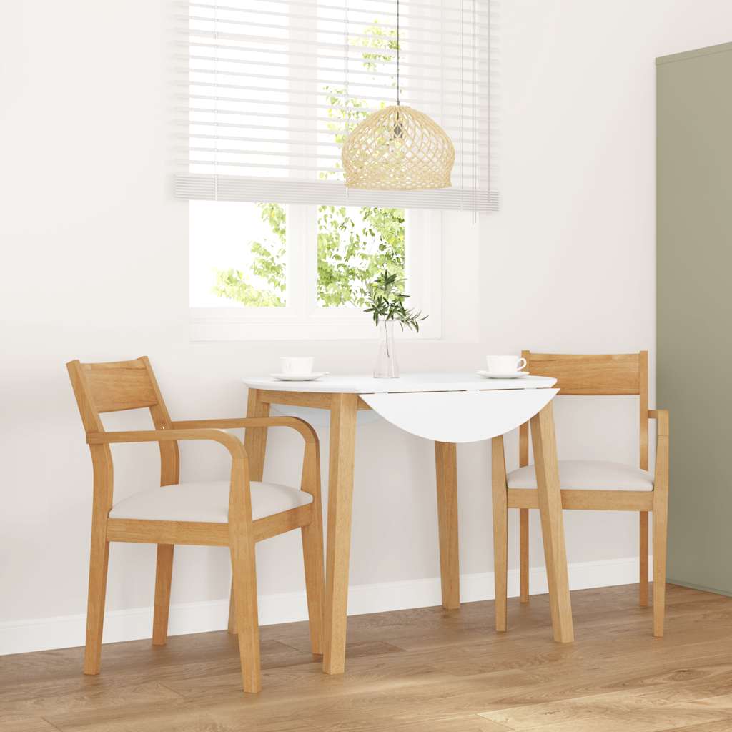 Chaises à manger coussins 2 pcs naturel bois massif caoutchouc - XIOS