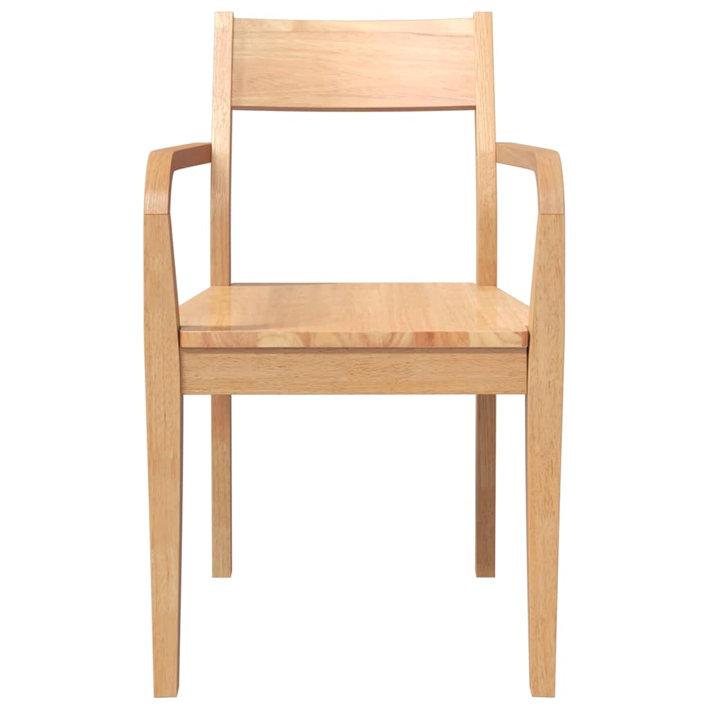 Chaises à manger 2 pcs bois massif naturel caoutchouc - XIOS