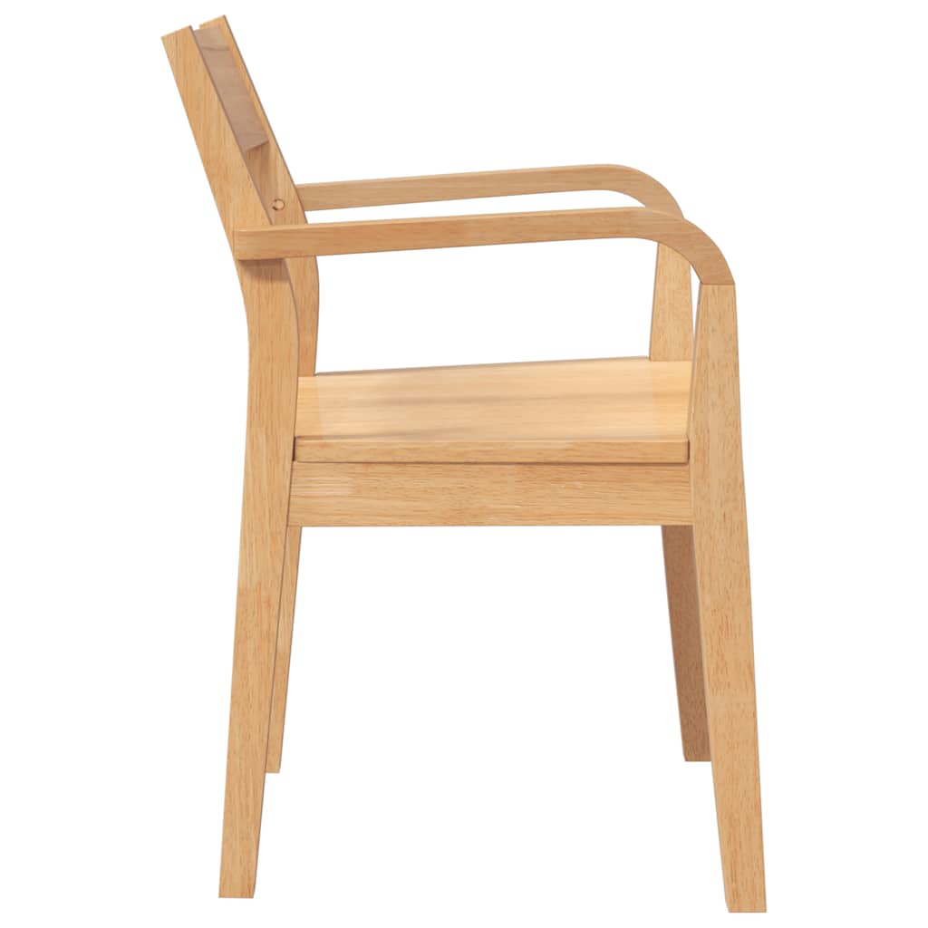 Chaises à manger 2 pcs bois massif naturel caoutchouc - XIOS
