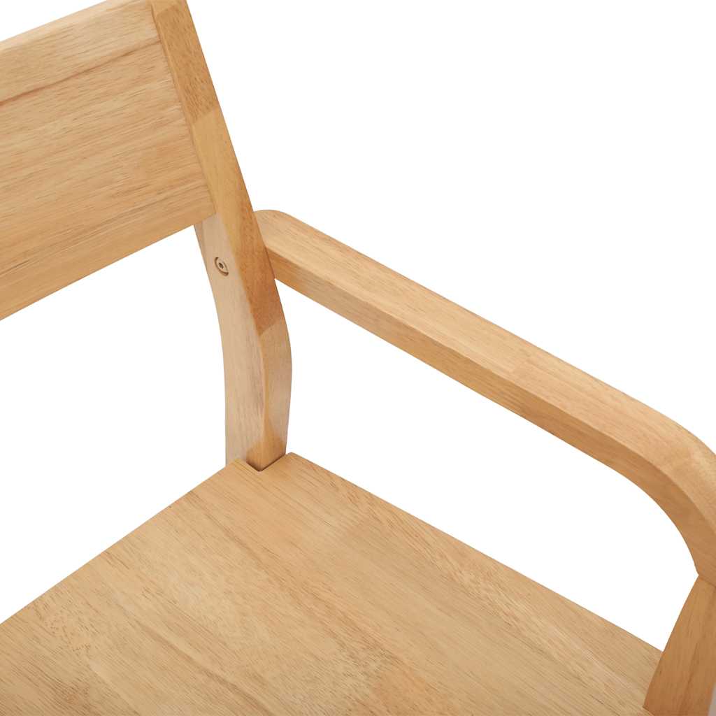 Chaises à manger 2 pcs bois massif naturel caoutchouc - XIOS