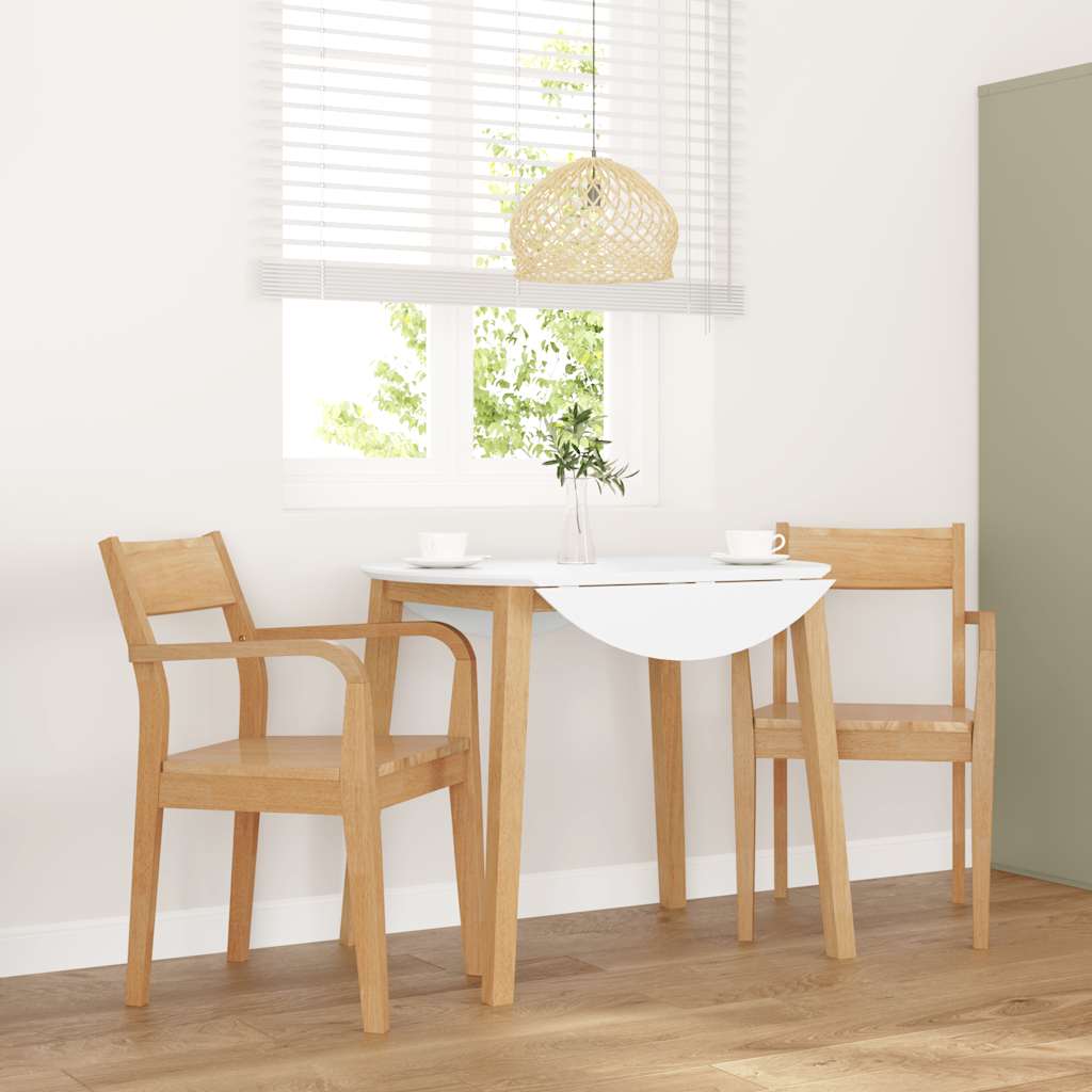 Chaises à manger 2 pcs bois massif naturel caoutchouc - XIOS