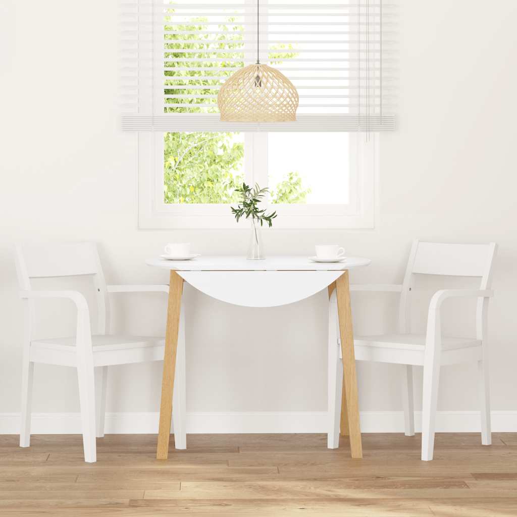 Chaises à manger 2 pcs blanc bois massif caoutchouc - XIOS