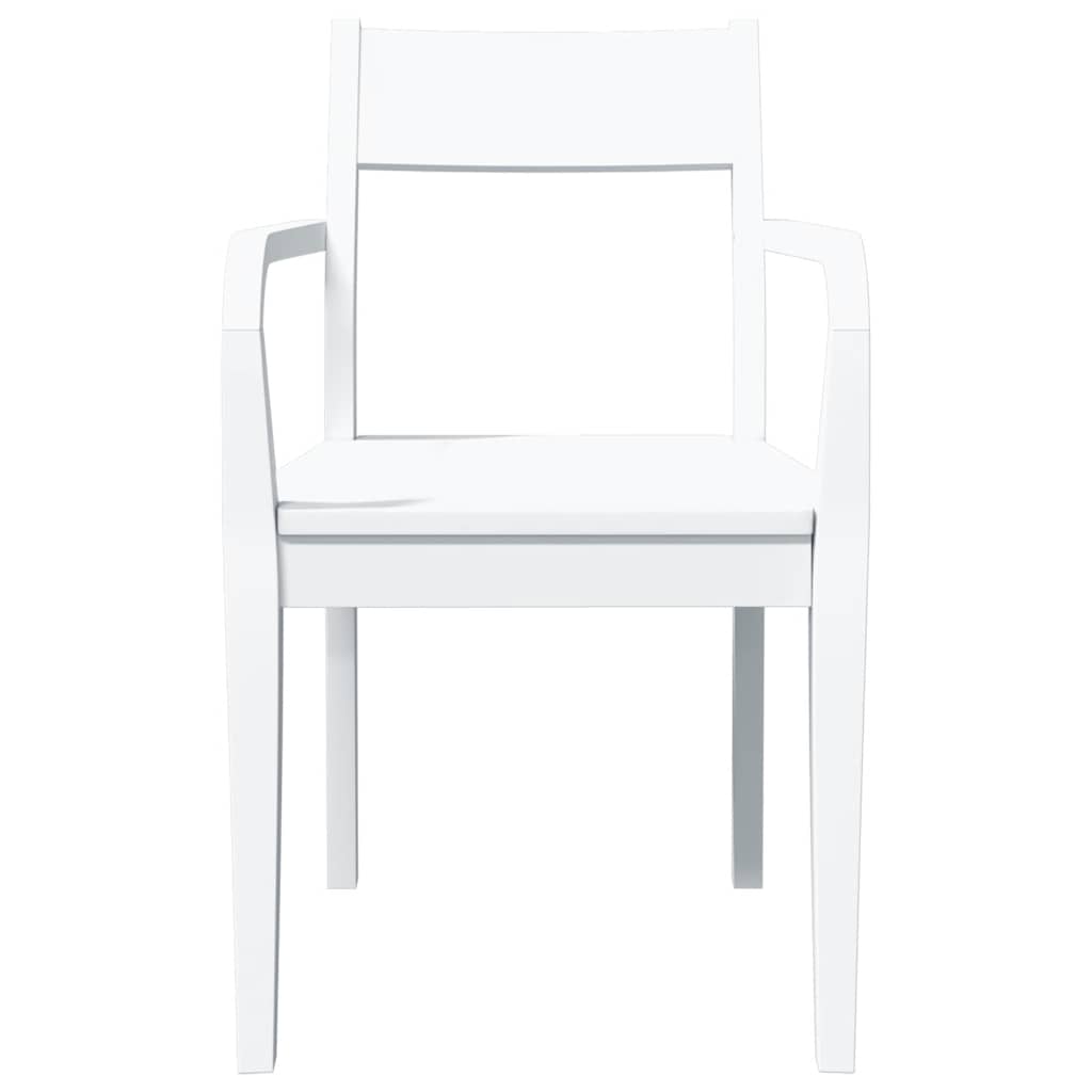 Chaises à manger 2 pcs blanc bois massif caoutchouc - XIOS