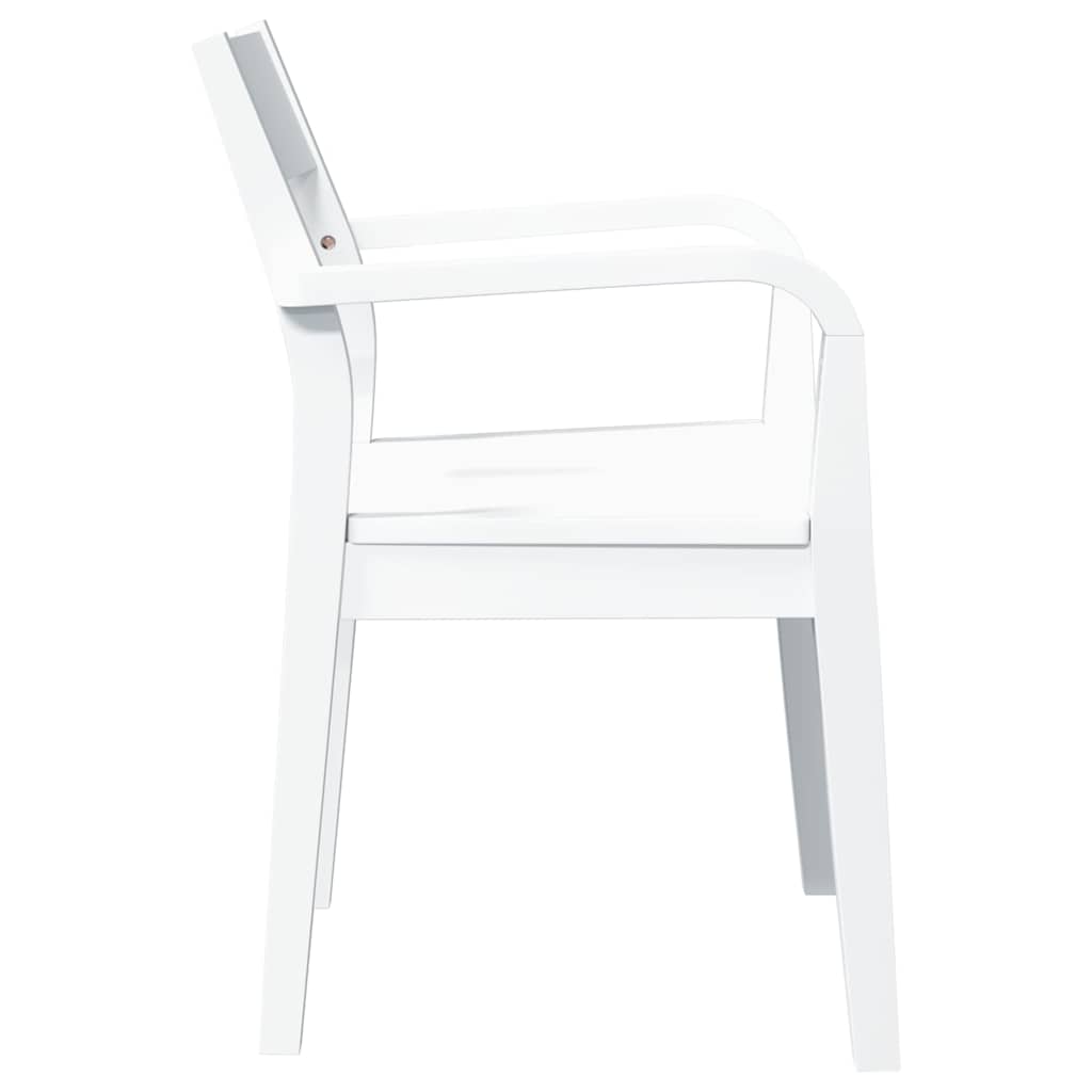 Chaises à manger 2 pcs blanc bois massif caoutchouc - XIOS