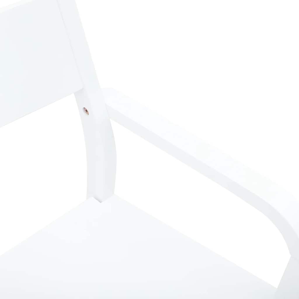 Chaises à manger 2 pcs blanc bois massif caoutchouc - XIOS