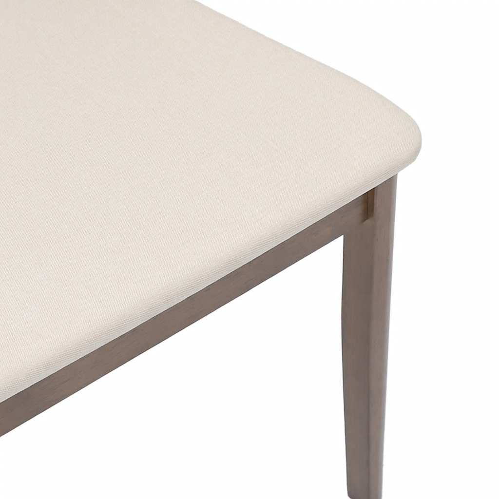 Chaises à manger coussins 2 pcs marron bois massif caoutchouc - XIOS