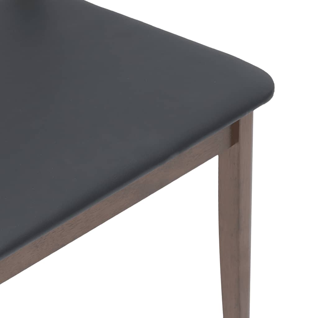 Chaises à manger coussins 2 pcs marron bois massif caoutchouc - XIOS