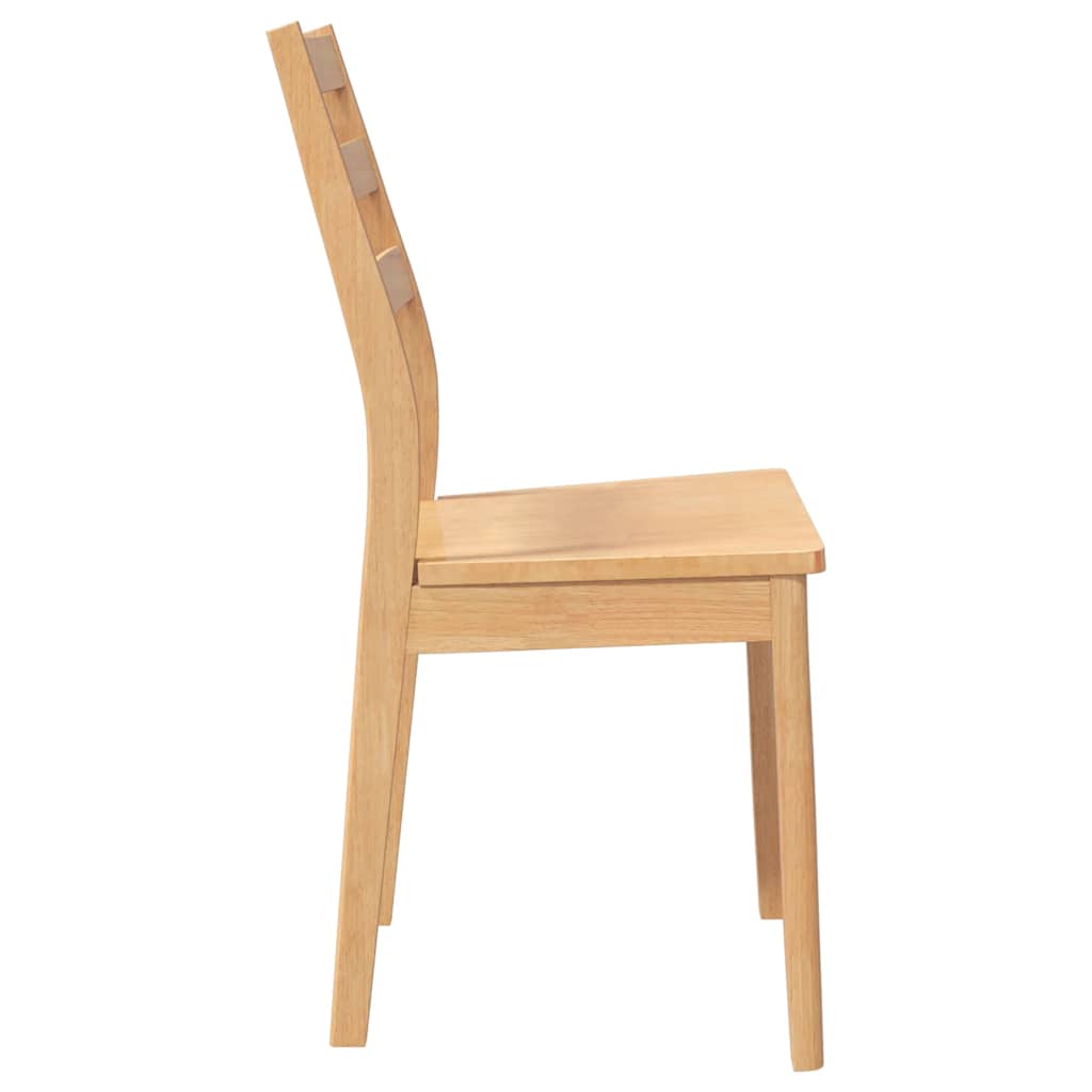 Chaises à manger 2 pcs bois massif naturel caoutchouc - XIOS