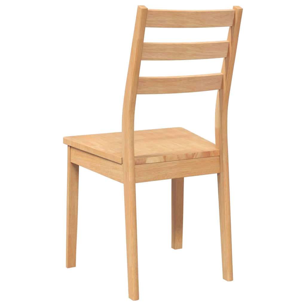 Chaises à manger 2 pcs bois massif naturel caoutchouc - XIOS