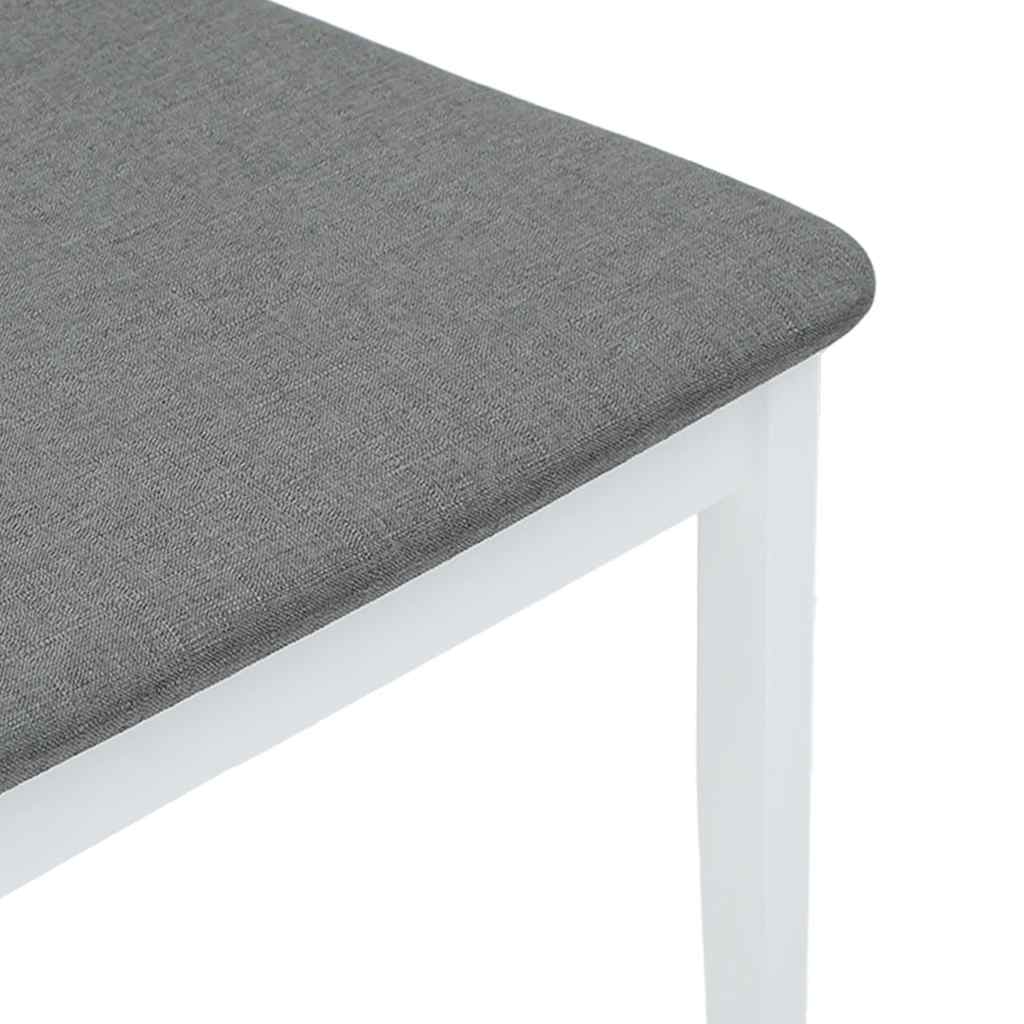 Chaises à manger coussins 2 pcs blanc bois massif caoutchouc - XIOS