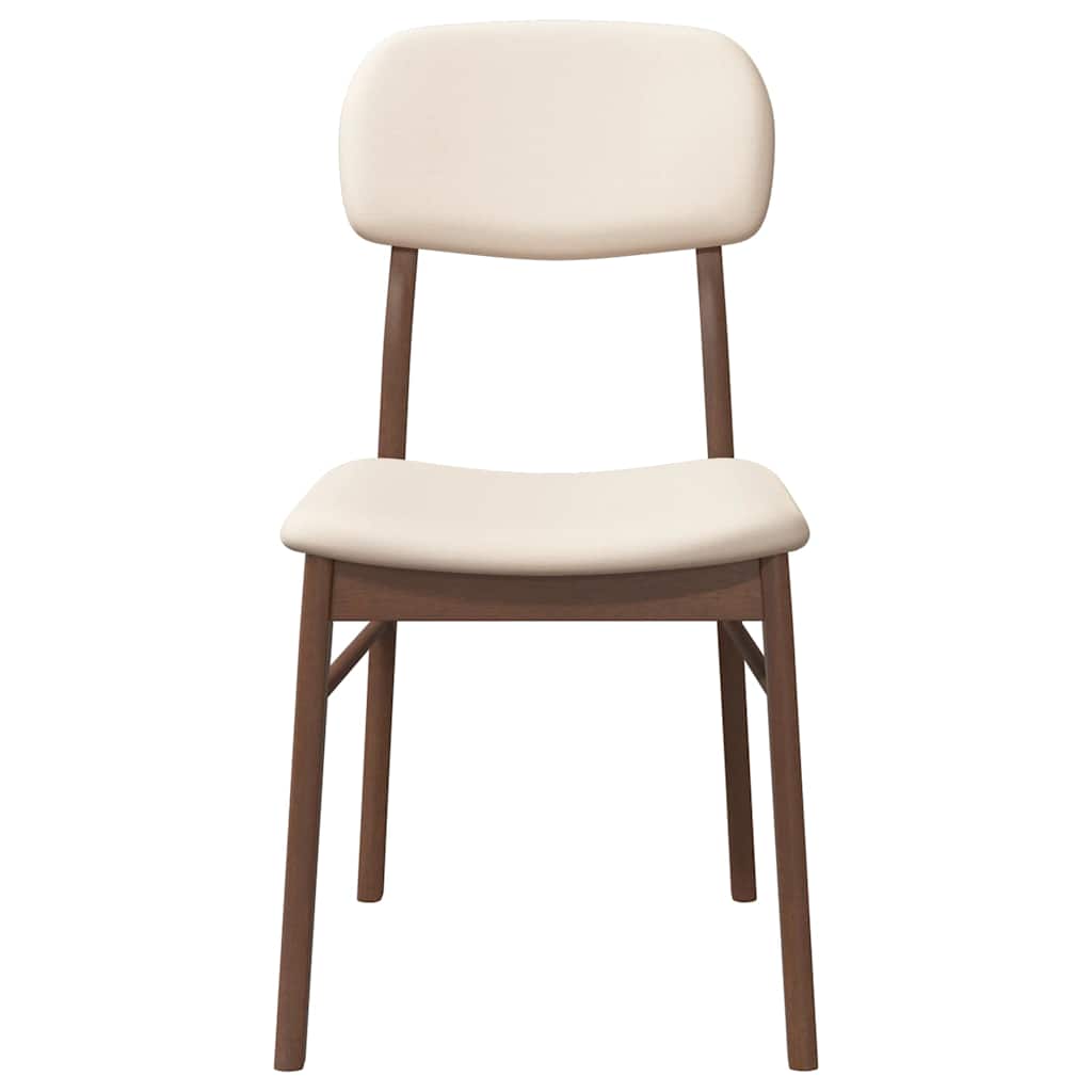 Chaises à manger coussins 2 pcs marron bois massif caoutchouc - XIOS